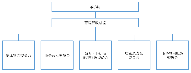 医院行政总监辖下的行政委员会架构